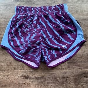 Nike running shorts liner blue purple zebra xs